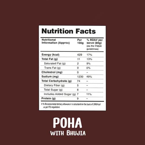 Poha with Bhujia, 80g - Ready to Eat | Instant Food | No Added Preservatives