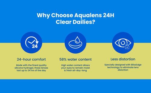 24H Clear Daily Contact Lenses - 30 Lens/ Box