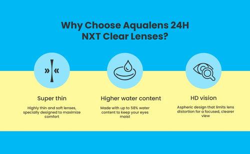 24H NXT Clear Monthly Disposable Contact Lenses (3 Lens/ Box)