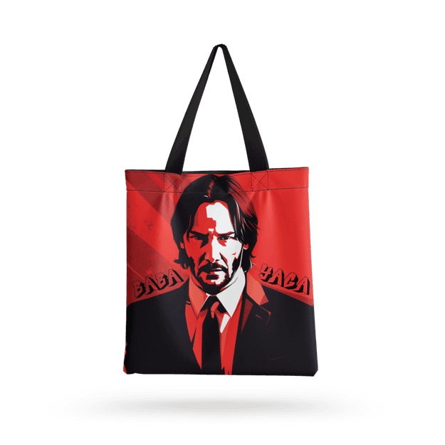 BABA YAGA all over printed  Tote Bag with zipper