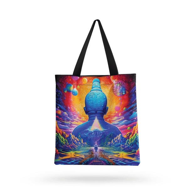 The Nine Consciousness all over printed  Tote Bag with zipper