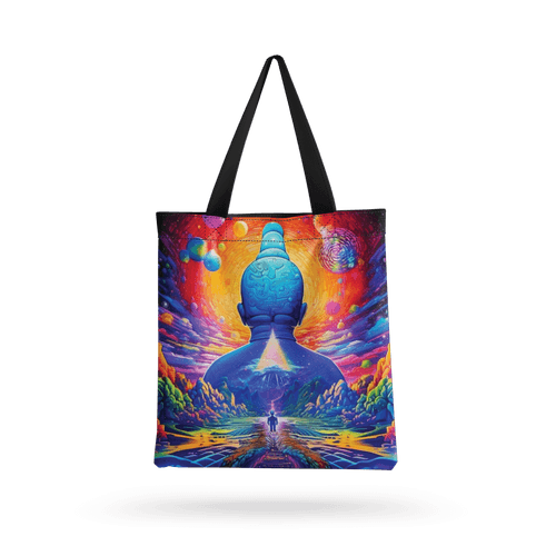 The Nine Consciousness all over printed  Tote Bag with zipper