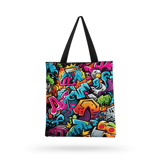 PAINT THAT GRAFFITI all over printed  Tote Bag with zipper