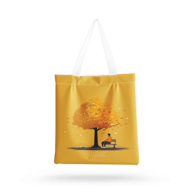 SOLITUDE all over printed  Tote Bag with zipper