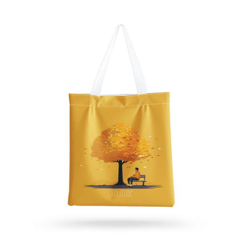 SOLITUDE all over printed  Tote Bag with zipper