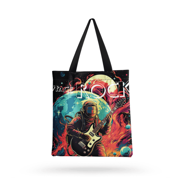 SPACE ROCK all over printed  Tote Bag with zipper