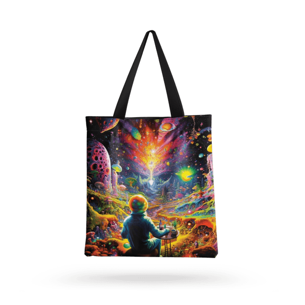 THE alchemist all over printed  Tote Bag with zipper