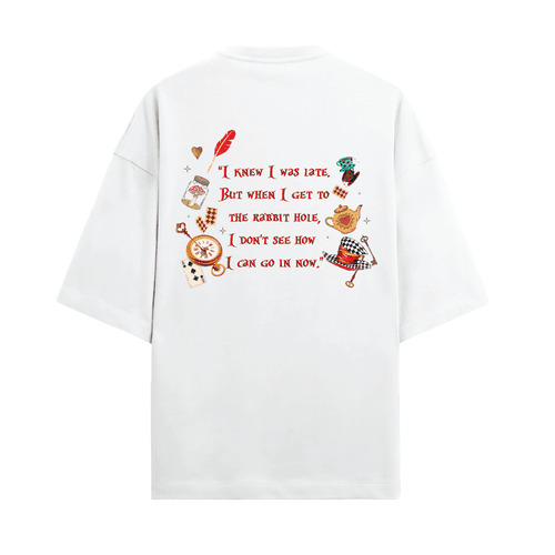 AALSEE IN WONDERLAND  OVERSIZED FRENCH TERRY COTTON T-SHIRTS