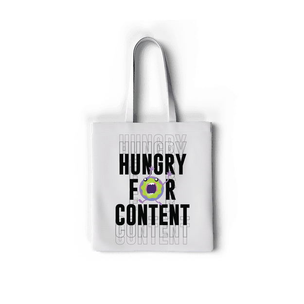 HUNGRY FOR CONTENT Copy of Reveries Tote bag with zipper