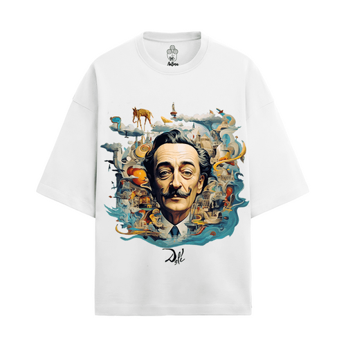 salvador DALI OVERSIZED FRENCH TERRY COTTON T-SHIRTS