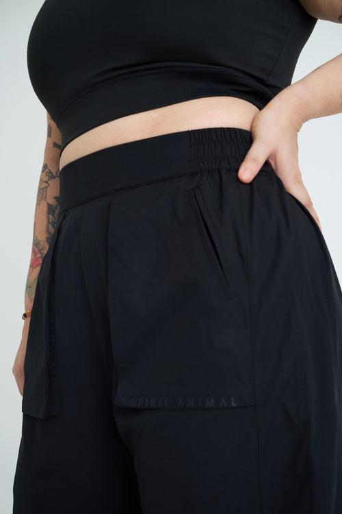 Trekkie Parachute Pants: Black