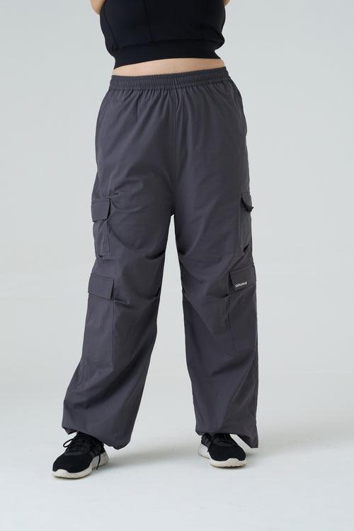 Dora Parachute Pants: Dark Grey