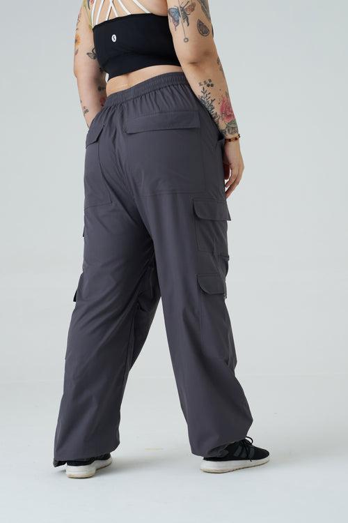 Dora Parachute Pants: Dark Grey