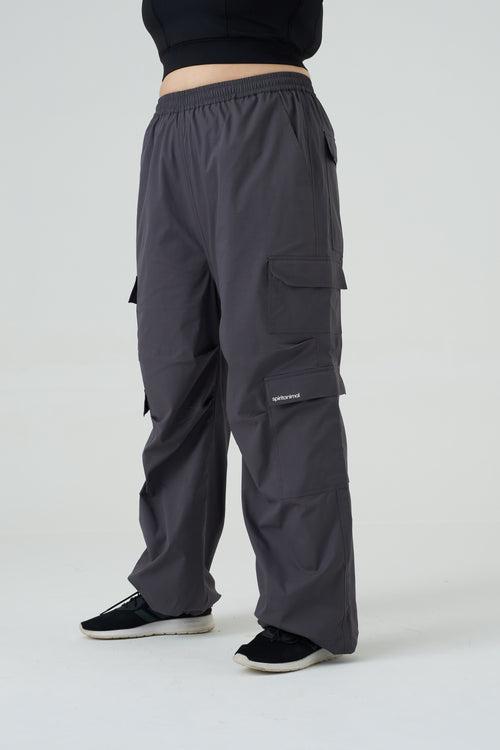 Dora Parachute Pants: Dark Grey