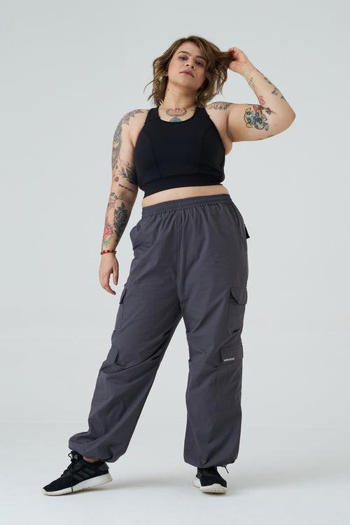 Dora Parachute Pants: Dark Grey