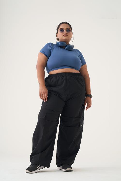 Dora Parachute Pants: Black