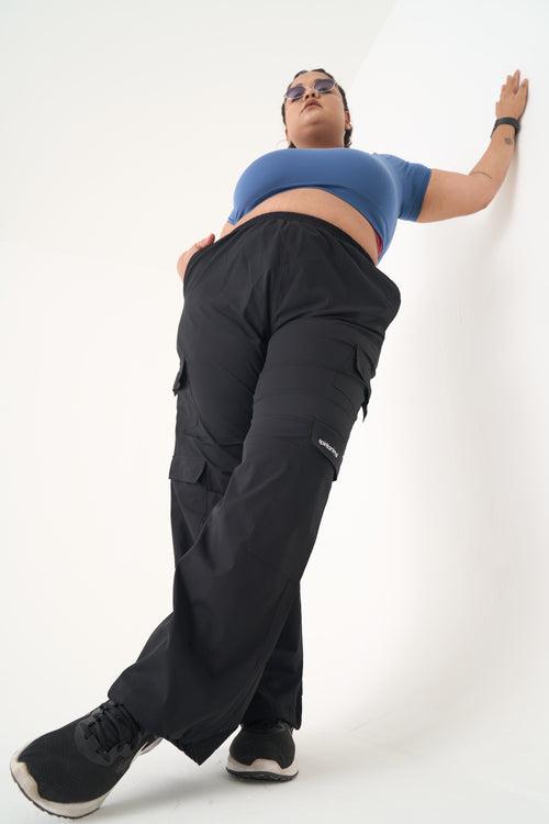 Dora Parachute Pants: Black