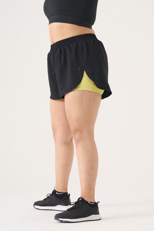 On Track Shorts: Lime