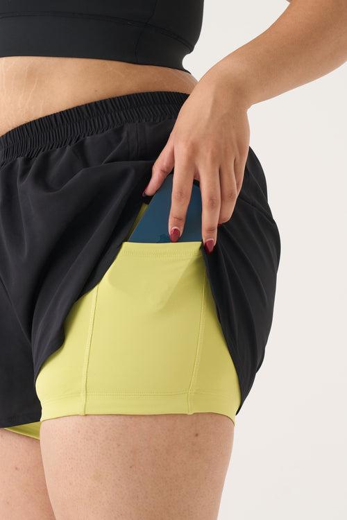 On Track Shorts: Lime