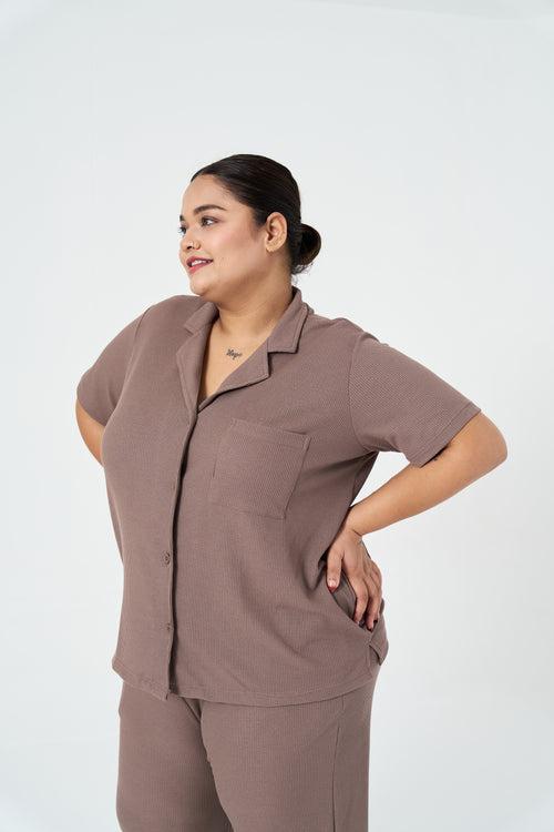 Me Time Lounge Shirt: Cocoa