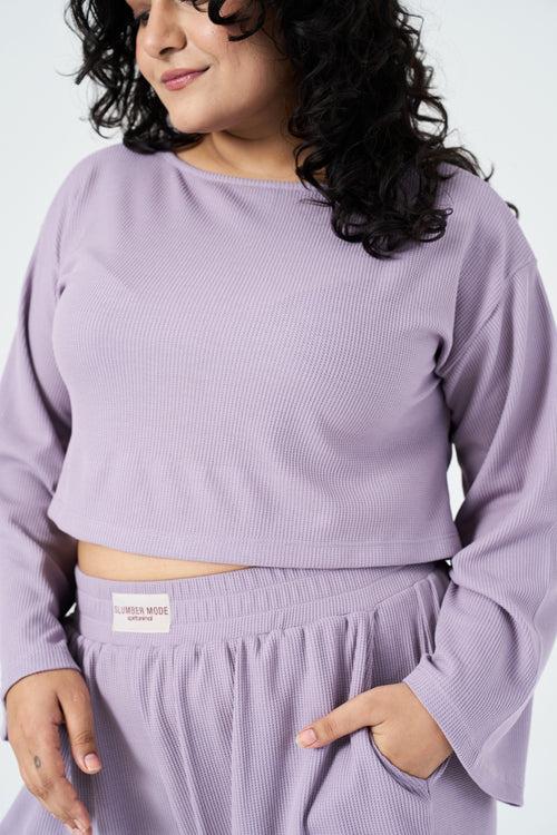 Me Time Crop Tee: Lilac