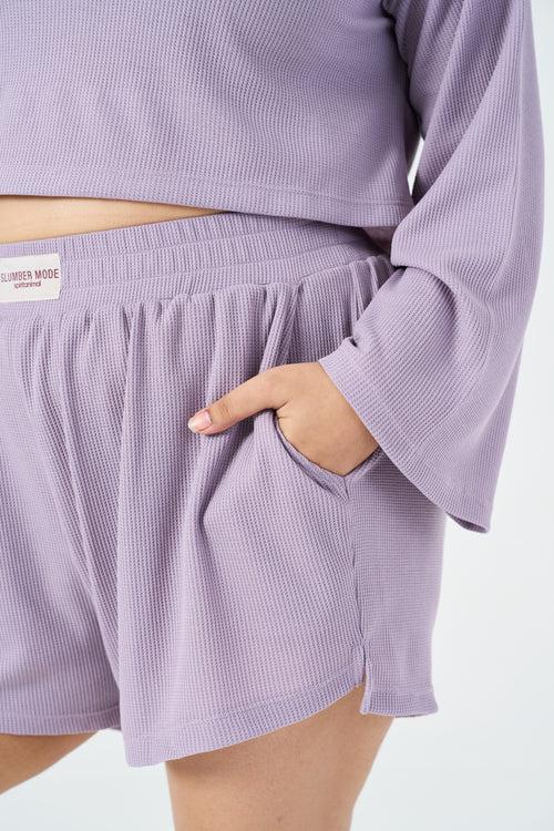 Me Time Lounge Shorts: Lilac