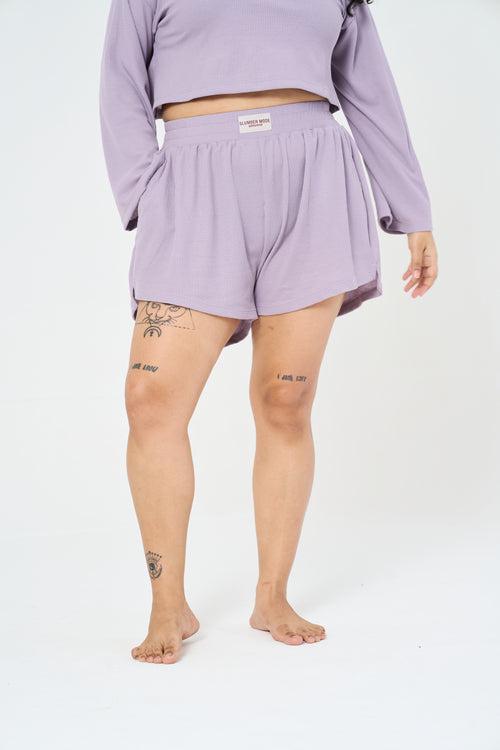 Me Time Lounge Shorts: Lilac