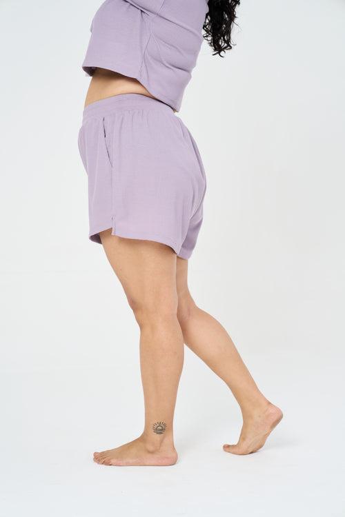 Me Time Lounge Shorts: Lilac