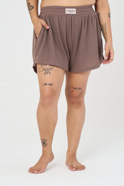 Me Time Lounge Shorts: Cocoa