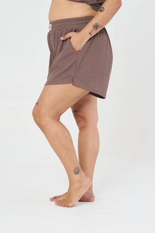 Me Time Lounge Shorts: Cocoa