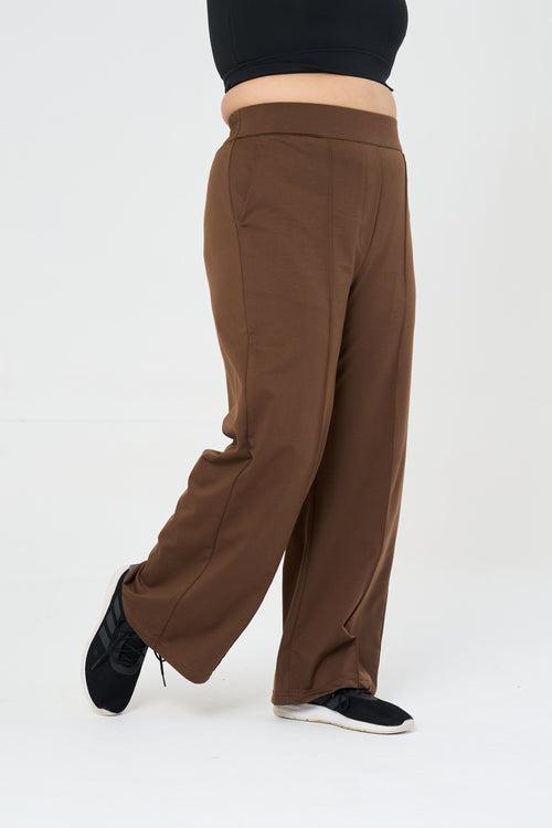 Balance Wide-Leg Pants: Brown