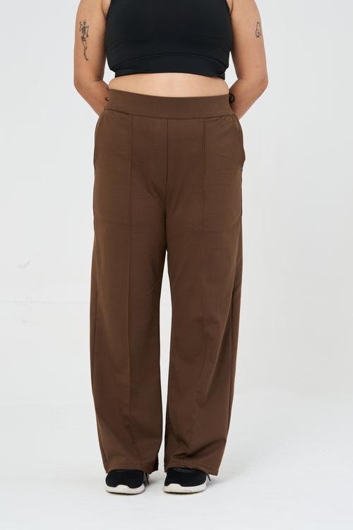 Balance Wide-Leg Pants: Brown