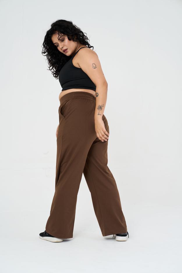 Balance Wide-Leg Pants: Brown