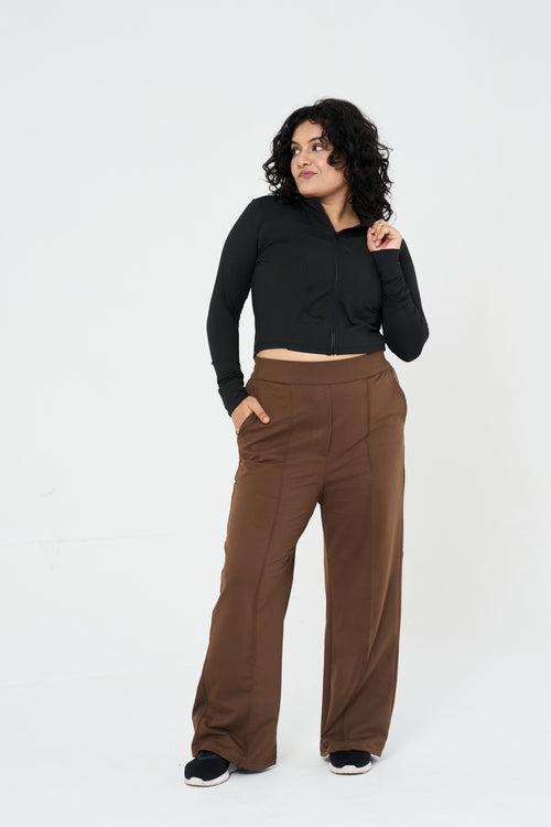 Balance Wide-Leg Pants: Brown