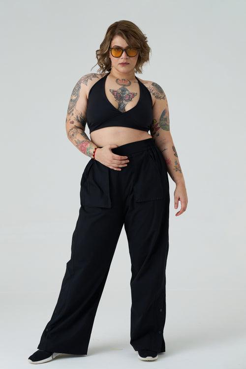 Trekkie Parachute Pants: Black