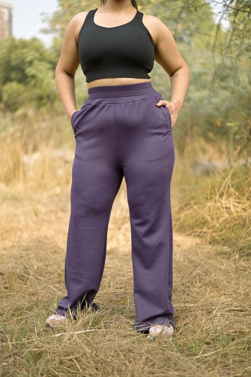 PlushKnit Sweatpants: Purple Haze