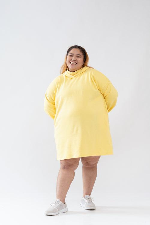 Snuggle Hoodie Dress: Sunny Yellow