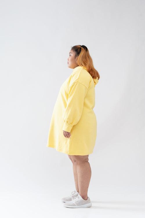 Snuggle Hoodie Dress: Sunny Yellow