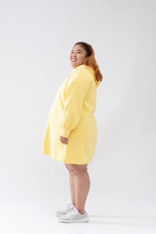 Snuggle Hoodie Dress: Sunny Yellow