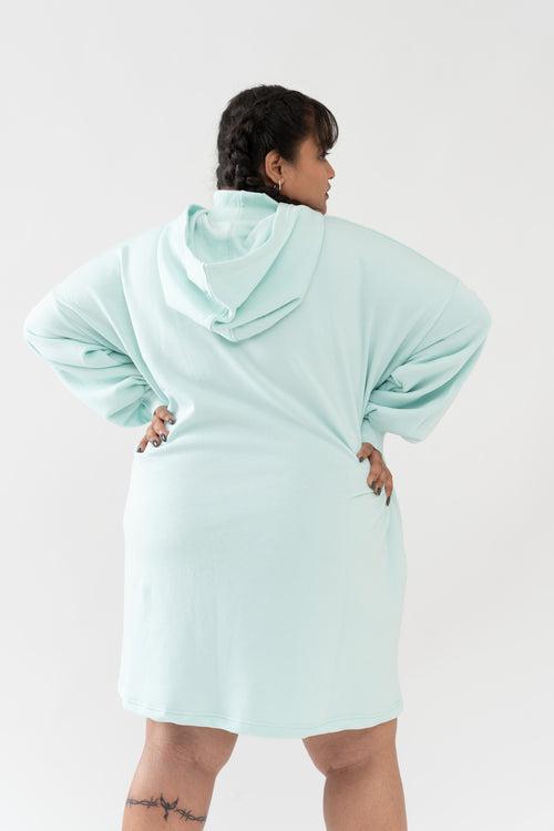 Snuggle Hoodie Dress: Fresh Mint