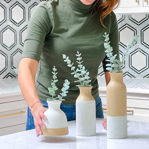 Modern Farmhouse Vase Décor - Set of 3