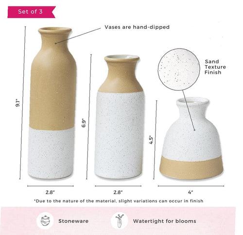 Modern Farmhouse Vase Décor - Set of 3