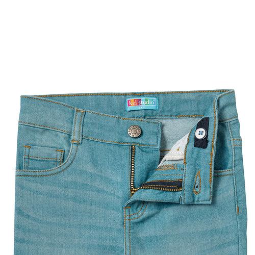 Boys Light Blue Slim Fit Stretch Jeans