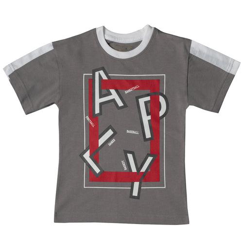 Boys Grey Play Print T-shirt