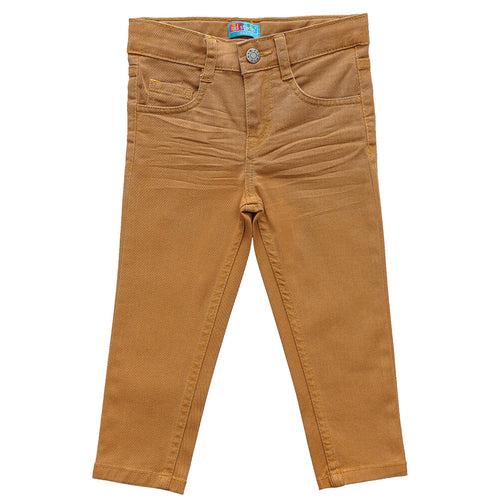 Boys Mustard Slim Fit Stretch Chinos