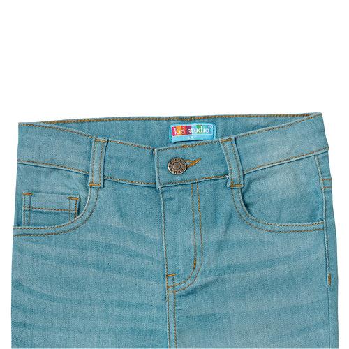 Boys Light Blue Slim Fit Stretch Jeans