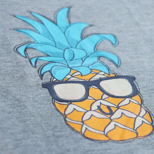 Boys Grey Pineapple Print T-shirt