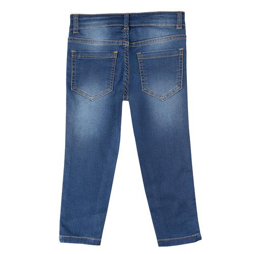 Boys Blue Tapered Fit Stretch Jeans