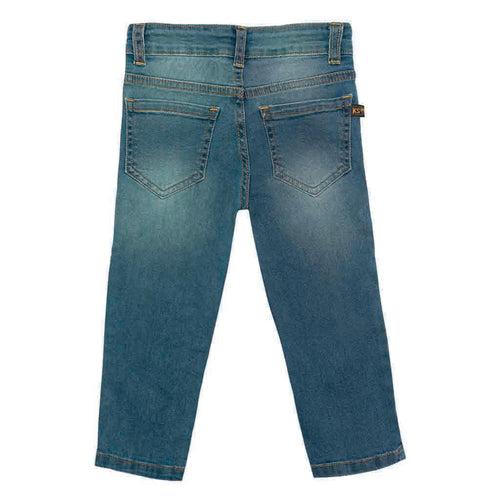 Boys Dual Tone Blue Slim Fit Jeans