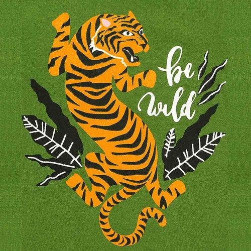 Boys Green Tiger Print T-shirt